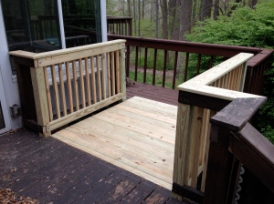 Needed to match up the handrail with the original from the deck landing.